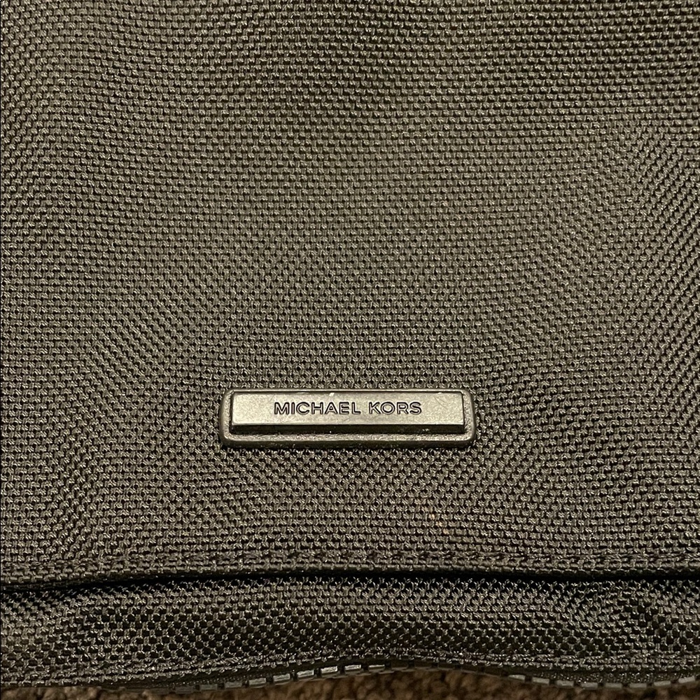 Michael Kors Men’s Black Canvas Messenger Bag - Picture 2 of 7